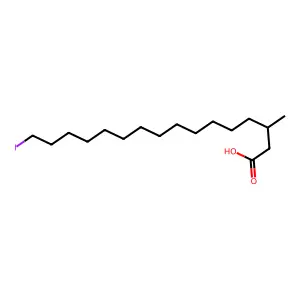 16-Iodo-3-methylhexadecanoic acid structure