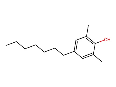 4-Heptyl-2,6-dimethylphenol structure