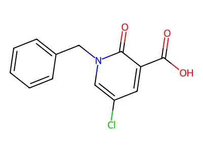 1-Benzyl-5-chloro-2-oxo-1,2-dihydro-3-pyridinecarboxylic acid structure