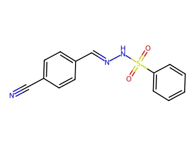 N'-[(4-cyanophenyl)methylidene]benzenesulfonohydrazide structure