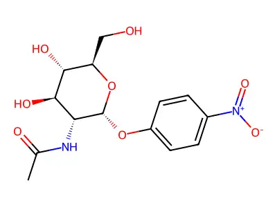 p-Nitrophenyl 2-acetamido-2-deoxy-alpha-D-glucopyranoside structure