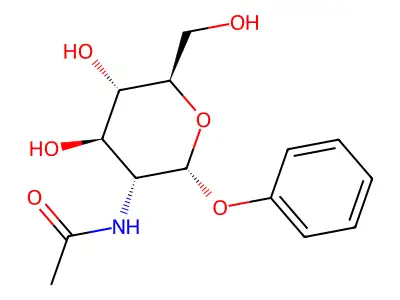 Phenyl 2-acetamido-2-deoxy-alpha-D-glucopyranoside structure