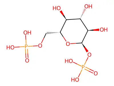 [3,4,5-三羟基-6-(磷酰氧甲基)氧杂环己-2-基]磷酸二氢酯 structure