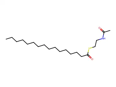 S-(2-Acetamidoethyl) hexadecanethioate structure