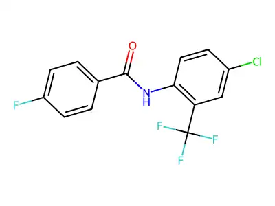 N-[4-chloro-2-(trifluoromethyl)phenyl]-4-fluorobenzamide structure