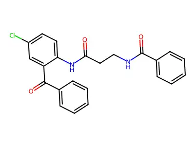 Propionanilide, 3-benzamido-2'-benzoyl-4'-chloro- structure