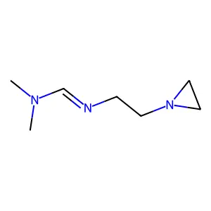 Formamidine, N,N-dimethyl-N'-(2-(1-aziridinyl)ethyl)- structure