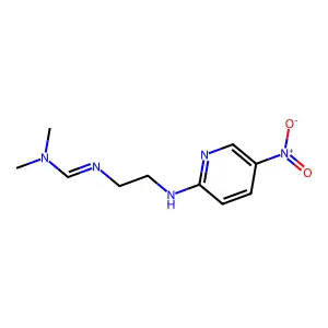Formamidine, N,N-dimethyl-N'-(2-(5-nitro-2-pyridinylamino)ethyl)- structure