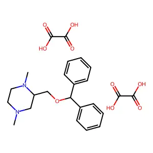 Piperazine, 1,4-dimethyl-2-(diphenylmethoxymethyl)-, dioxalate structure