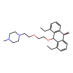 Piperazine, 1-(2-(2-(bis(2,6-diethylphenyl)methoxy)ethoxy)ethyl)-4-methyl- structure
