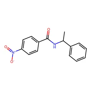 Benzamide, 4-nitro-N-[(1S)-1-phenylethyl]- structure
