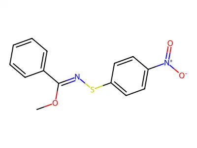 Benzenecarboximidic acid, N-[(4-nitrophenyl)thio]-, methyl ester structure