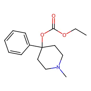 Ethyl 1-methyl-4-phenylpiperidin-4-yl carbonate structure