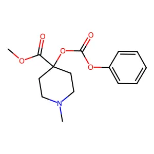Carbonic acid, 4-methoxycarbonyl-1-methyl-4-piperidyl phenyl ester structure
