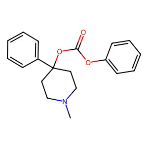 Carbonic acid, 1-methyl-4-phenyl-4-piperidyl phenyl ester structure