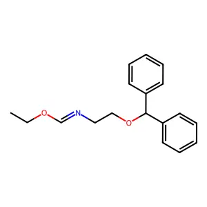 Ethylamine, 2-(diphenylmethoxy)-N-(ethoxymethylene)- structure