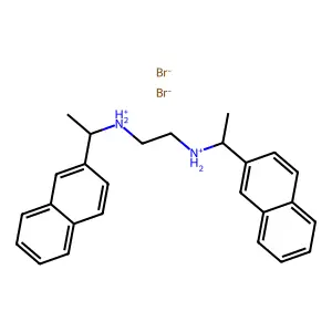 Ethylenediamine, N,N'-bis(1-(2-naphthyl)ethyl)-, dihydrobromide structure