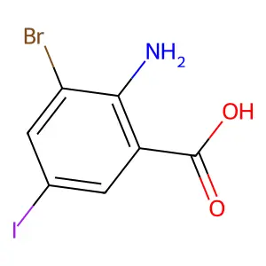 2-Amino-3-bromo-5-iodobenzoic acid structure