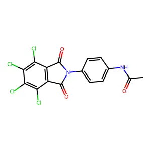 N-[4-(4,5,6,7-tetrachloro-1,3-dioxo-1,3-dihydro-2H-isoindol-2-yl)phenyl]acetamide structure
