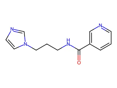 N-(3-imidazol-1-ylpropyl)pyridine-3-carboxamide structure