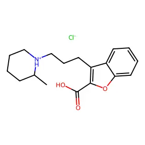 Coumarilic acid, 3-(2-methylpiperidino)propyl ester, monohydrochloride structure