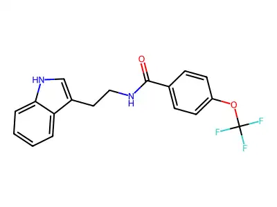N-[2-(1H-indol-3-yl)ethyl]-4-(trifluoromethoxy)benzamide structure