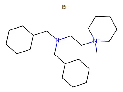 Piperidinium, 1-(2-(bis(cyclohexylmethyl)amino)ethyl)-1-methyl-, bromide structure