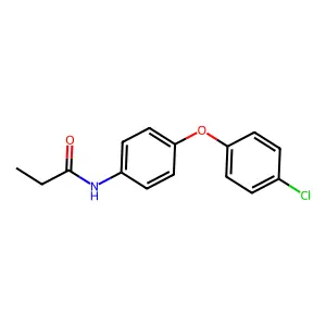 N-[4-(4-chlorophenoxy)phenyl]propanamide structure