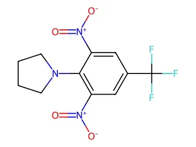 1-[2,6-Dinitro-4-(trifluoromethyl)phenyl]pyrrolidine structure
