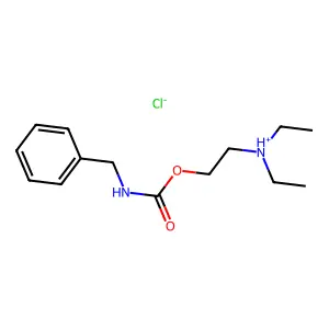 Carbamic acid, benzyl-, 2-(diethylamino)ethyl ester, monohydrochloride structure