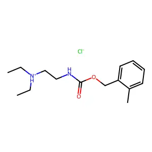 Carbamic acid, (2-(diethylamino)ethyl)-, o-methylbenzyl ester, monohydrochloride structure