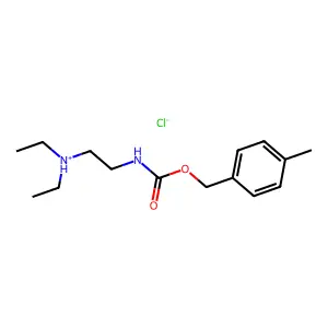 Carbamic acid, (2-(diethylamino)ethyl)-, p-methylbenzyl ester, monohydrochloride structure