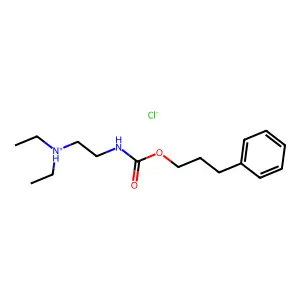 Carbamic acid, (2-(diethylamino)ethyl)-, 3-phenylpropyl ester, monohydrochloride structure