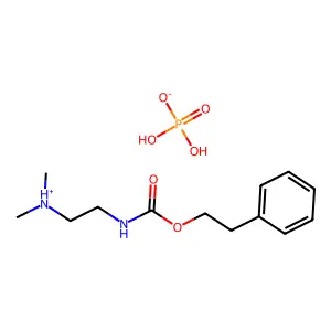 Carbamic acid, (2-(dimethylamino)ethyl)-, phenethyl ester, monophosphate structure