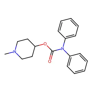 Carbamic acid, diphenyl-, 1-methyl-4-piperidyl ester structure