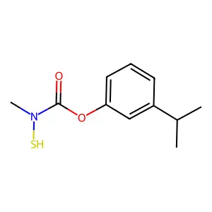Carbamic acid, N-mercapto-N-methyl-, m-isopropylphenyl ester structure