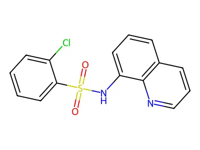 2-chloro-N-(quinolin-8-yl)benzene-1-sulfonamide structure