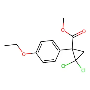 Methyl 2,2-dichloro-1-(4-ethoxyphenyl)cyclopropane-1-carboxylate structure