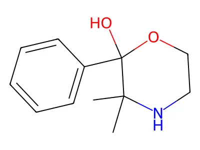 3,3-Dimethyl-2-phenylmorpholin-2-ol structure