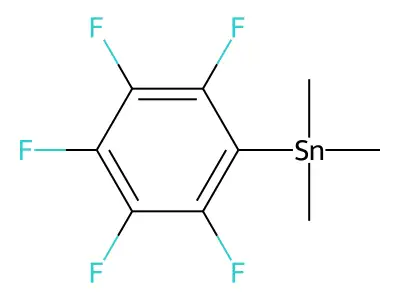 Stannane, trimethyl(pentafluorophenyl)- structure