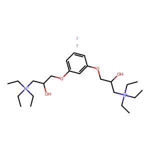 Ammonium, (m-phenylenebis(oxy(2-hydroxytrimethylene)))bis(triethyl-, diiodide structure