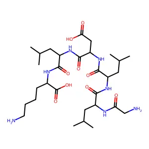 Glycyl-leucyl-leucyl-aspartyl-leucyl-lysine structure