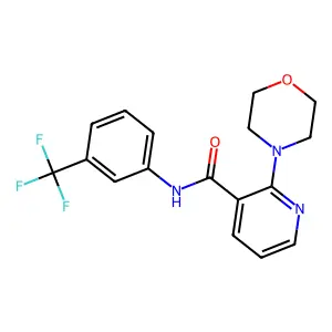 2-morpholin-4-yl-N-[3-(trifluoromethyl)phenyl]pyridine-3-carboxamide structure