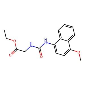 Glycine, N-(4-methoxy-1-naphthylcarbamoyl)-, ethyl ester structure