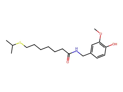Heptanamide, 7-isopropylthio-N-vanillyl- structure