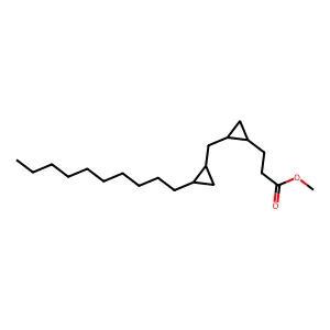 Methyl 3-[2-[(2-decylcyclopropyl)methyl]cyclopropyl]propanoate structure