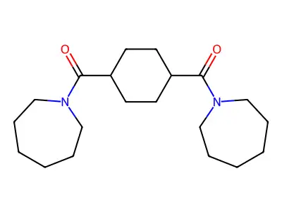 [4-(Azepane-1-carbonyl)cyclohexyl]-(azepan-1-yl)methanone structure
