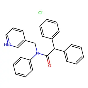 Acetanilide, 2,2-diphenyl-N-(3-pyridylmethyl)-, hydrochloride structure