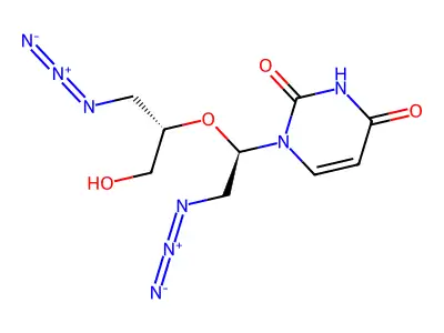 2',3'-Diazido-2',3'-dideoxy-2',3'-secouridine structure
