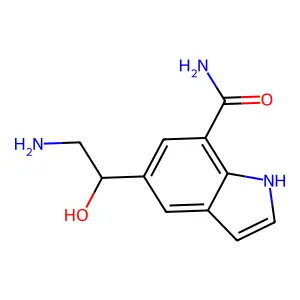 5-(1-羟基-2-氨基乙基)-1H-吲哚-7-甲酰胺 structure